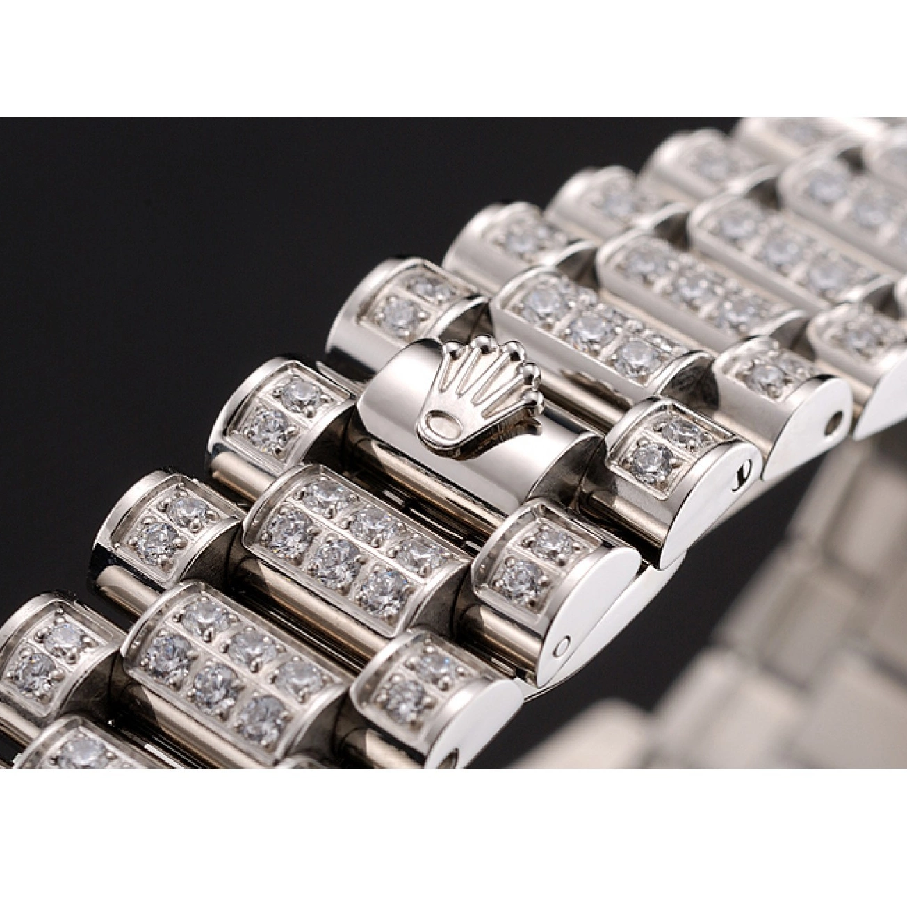 AAA Replica Watches Diamond Diamond Case Rolex Bracelet Diamond Dial Swiss Day-Date 1453950 Pave 0711